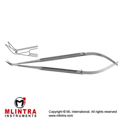 Micro Vascular Scissors Round Handle - Extra Delicate Blades - Angled 45° Stainless Steel, 16.5 cm - 6 1/2" Micro Vascular Scissors Round Handle - Extra Delicate Blades - Angled 45° Stainless Steel, 16.5 cm - 6 1/2"
